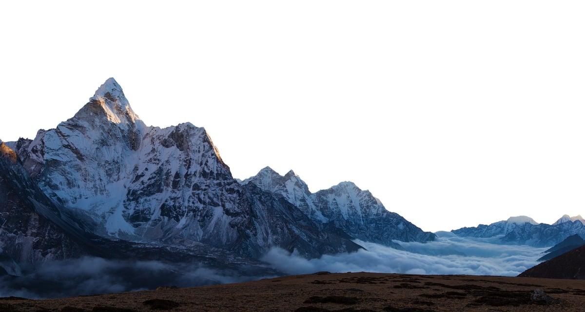 Mountain range at dusk