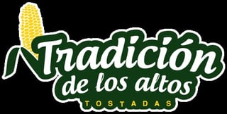 Tradición de los altos logo with corn and green text on black background