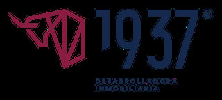 1937 Real Estate logo with geometric bull symbol and blue text, Desarrolladora Inmobiliaria