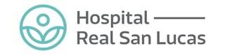 Hospital Real San Lucas logo with teal circular icon and hospital name in gray text